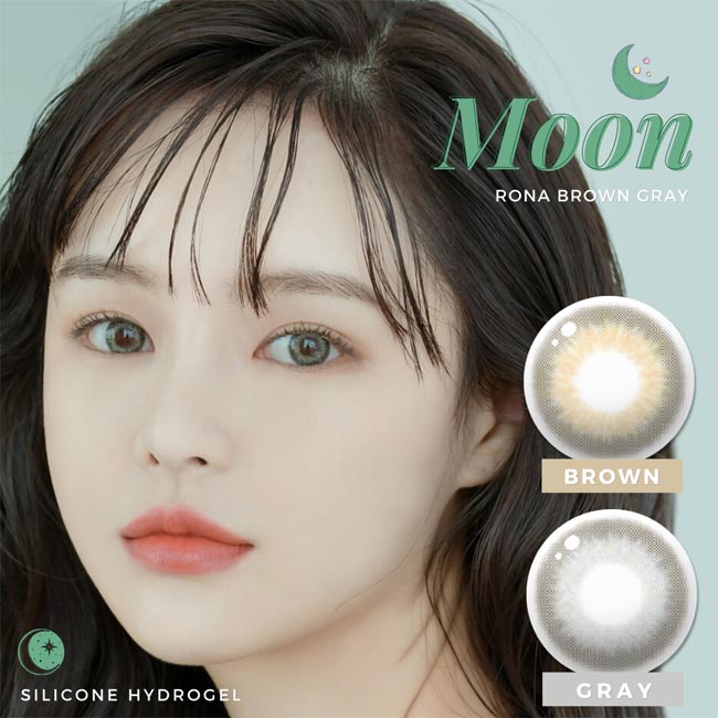 Silicone hydrogel moon rona GNG brown, gray contacts
