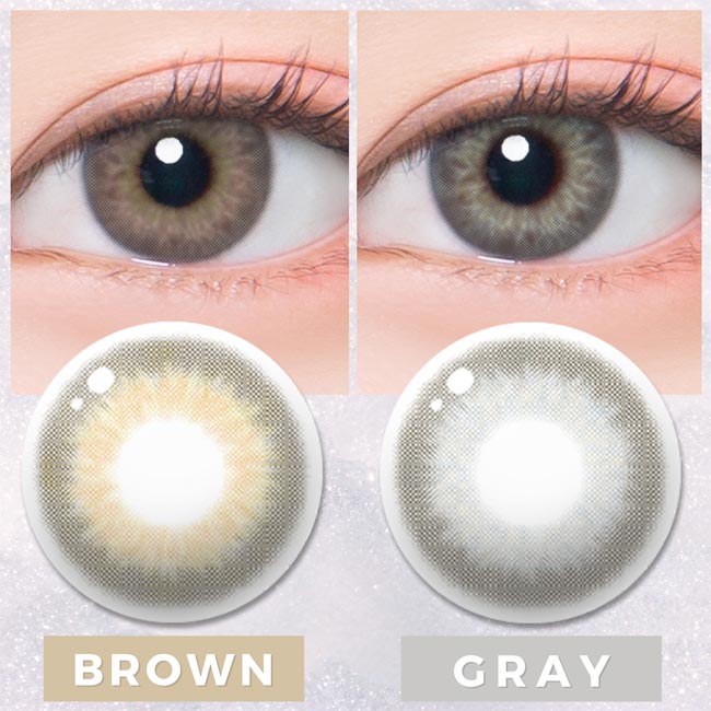 1 DAY Silicone hydrogel moon rona GNG brown, gray contacts - 10 Lenses