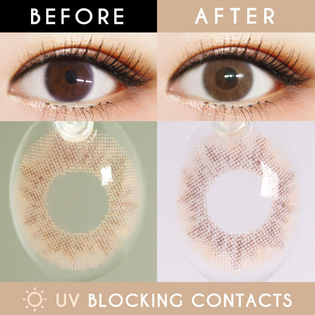Natural elegance brown contacts | UV Blocking