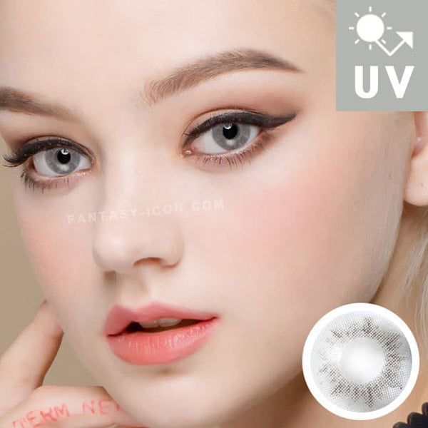 Natural elegance Grey colored contact lenses | UV Blocking Gray