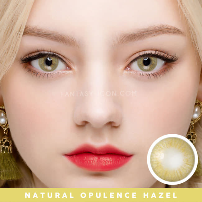 Natural Opulence hazel Contacts UV Blocking Yellow Brown lens