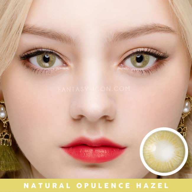 Natural opulence hazel colored contact lenses | UV Blocking Yellow Brown