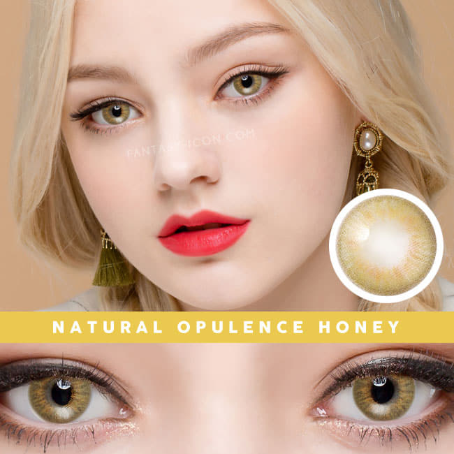 Natural opulence honey contact lenses | UV Blocking 