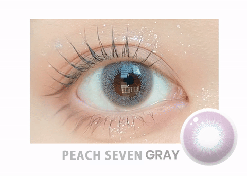 Silicone hydrogel lens peach seven GnG  gray contacts