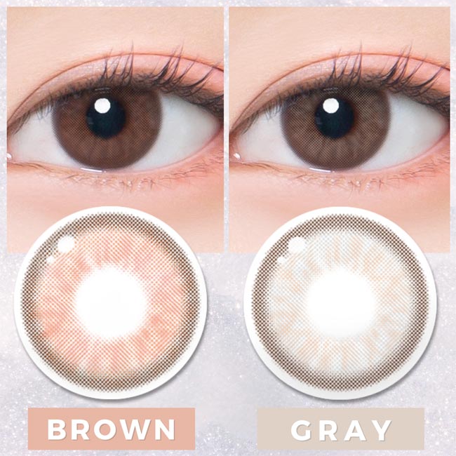 1 DAY Silicone hydrogel snow epic brown gray contacts - 10 Lenses