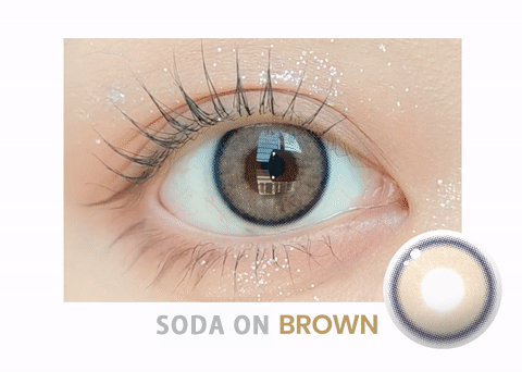 Silicone hydrogel soda on brown contacts
