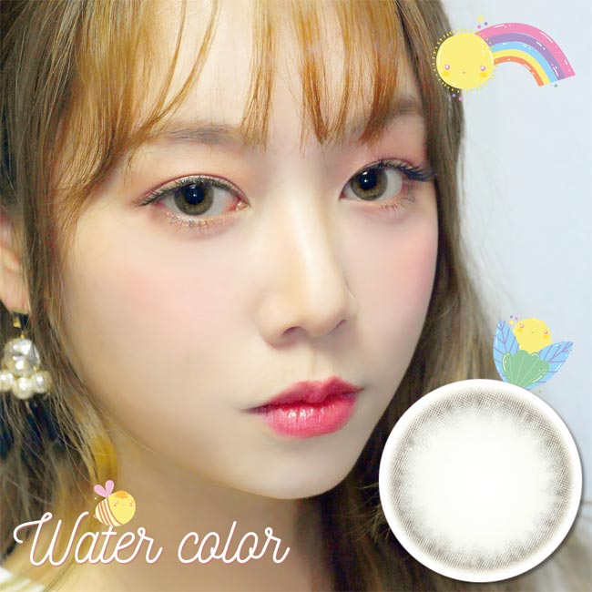 Watercolor gray Contacts Natural lens
