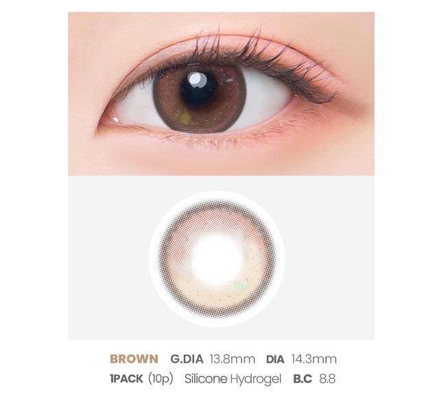 brown contacts 10 Lenses Silicone hydrogel