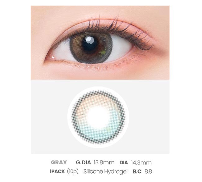 gray contacts 10 Lenses Silicone hydrogel