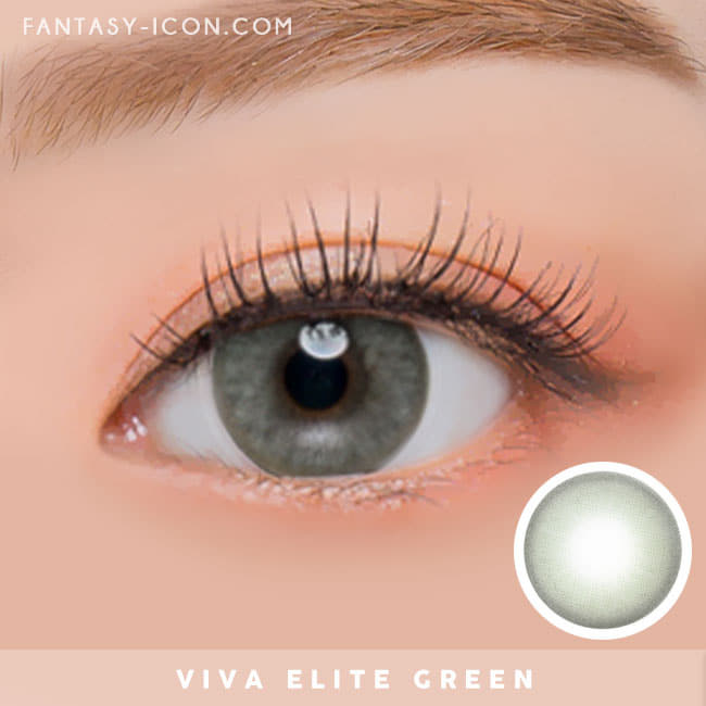 Viva elite Green contact lenses | UV Blocking Dark Gray color lens
