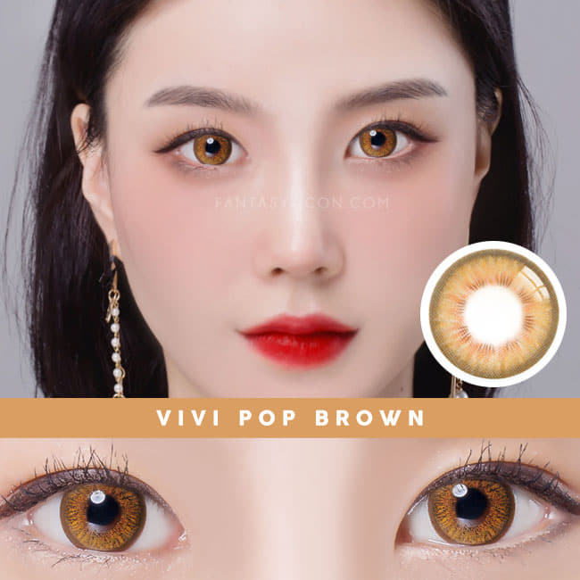 vivi pop Honey Brown Colored Contacts 