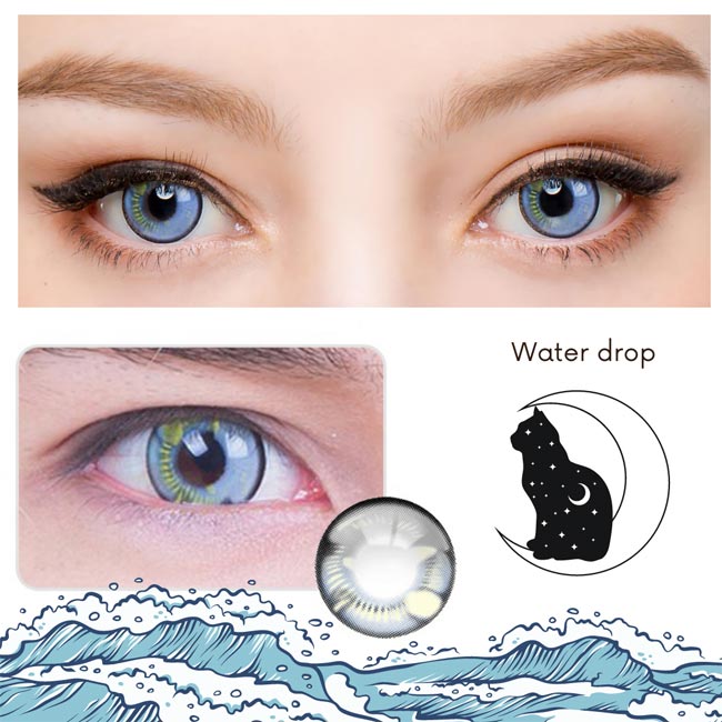 Cosplay Gray Contacts Grey Lenses, Halloween Contacts